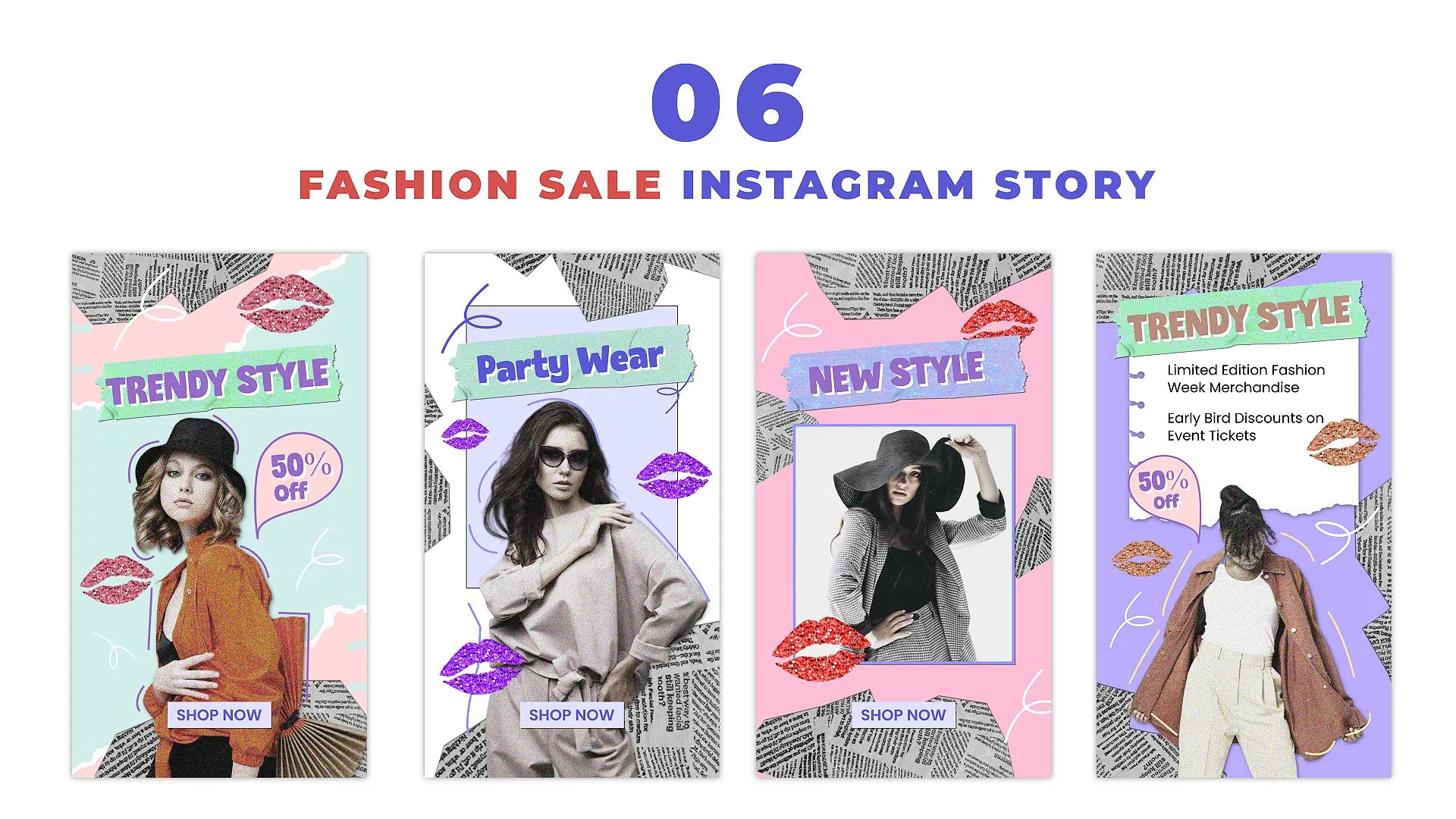Modern Paper Style Fashion Sale IG Story